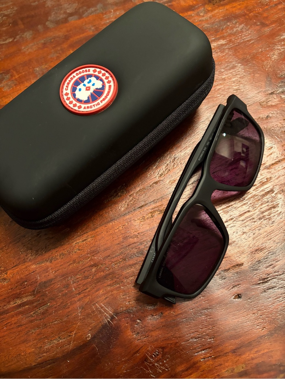 Canada Goose men’s Jura all-black square sunglasses, NWT